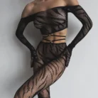 Ellolace Women Sexy Lingerie Hot See Through Mesh Sexy Outfits Costumes Call Of The Night Adult Sissy Full Body Clothes 6