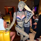 Ellolace Sexy Leopard Cosplay Lingerie Set Hollow Out Long Sleeve Pants Fetish Party Costume with Headgear Kit for Women 2