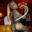 Ellolace Sexy Leopard Cosplay Lingerie Set Hollow Out Long Sleeve Pants Fetish Party Costume with Headgear Kit for Women 4