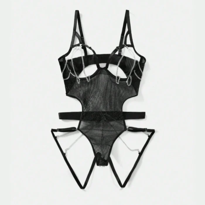 Ellolace Sexy Adult Bodysuit for Women Crotchless Fantasy Sissy Night Hot Uncensored Call of the Night Clip Sexy Clothes 6