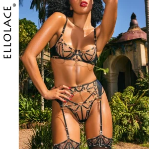 Luxury Sexy Lace Lingerie Set Ellolace Daring Erotic Adult Costume for Women 1