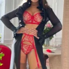 Ellolace Luxury Valentine Lingerie Set Sexy Hot Red Lace Premium Underwear Daring Transparent Intimate Erotic Complete Outfit 4