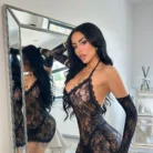 Ellolace Intimate Sexy Dress Set Fancy Attractive Chest Suspenders Halter 4-Piece Gloves See Through Backless Outfit 6
