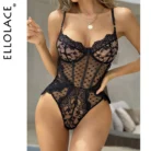Ellolace Female Sexy Bodysuit Romantic Heart Embroidery Lace Bachelorette Sissy Outfit Slimmer Hollow Back Gothic Wedding Body 1