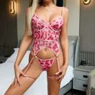 Ellolace Sexy Sissy Lingerie Erotic Leopard Coquette Adult Female Sex Doll Corset Thongs Set Sensual Diamond Girls Costume 4