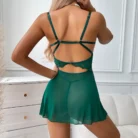 Ellolace Adult Sexy Pajamas Dress Erotic Summer Hollow Chest Nightwear Fantasy Buckle Closure Women Call Of Night Outfit 4