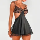 Ellolace Adult Female Sexy Dress Chain Shoulder Straps Backless Fancy Set Cut Out Sides Bra Women Tutu Organza Hilitos Outfit 3