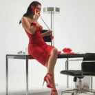 Ellolace Adult Female Sexy Hot Red Dress Fantasy See Through Bra Exotic Sets Tassel Nipple Sticker Hilitos Porn Nightwear 4