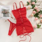 Ellolace Adult Sexy Baby Dolls Ladies Backless Cross Bandage Erotic Hot Clothes Transparent Sex Doll Night Dress Women 6