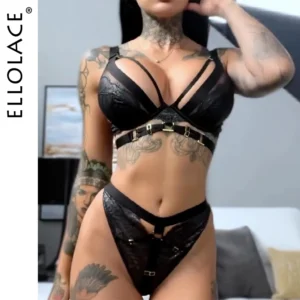 Ellolace Luxury Lace Lingerie Set Sexy 2 Piece Intimate Fantasy Underwear for Women 1