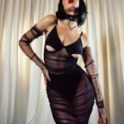 Ellolace Erotic Ruffles Mesh Long Dress Long Gloves Cut Out Bra Sissy Seductive Sexy Matching Tulle Baby Dolls Ladies Dames 5
