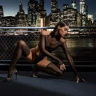 Ellolace Off The Shoulder Crotchless Bodysuit Lingerie Set Call Of The Night Sexy Costume with Stockings 3